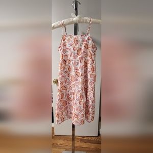 Loft floral sundress, NWOT, never worn, Size XXSP, orange and white